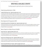 Briefings Available Grants